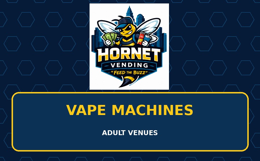 Hornet Vending branded service graphic featuring the original hornet logo